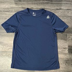 Reebok Navy Mens Size L Speedwick T-Shirt
